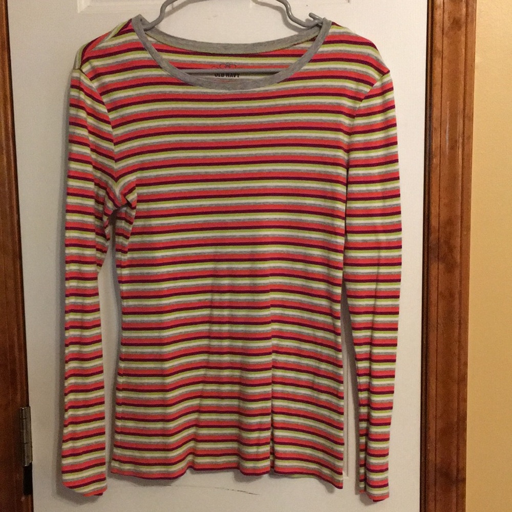 Old Navy Striped Long Sleeved Shirt
